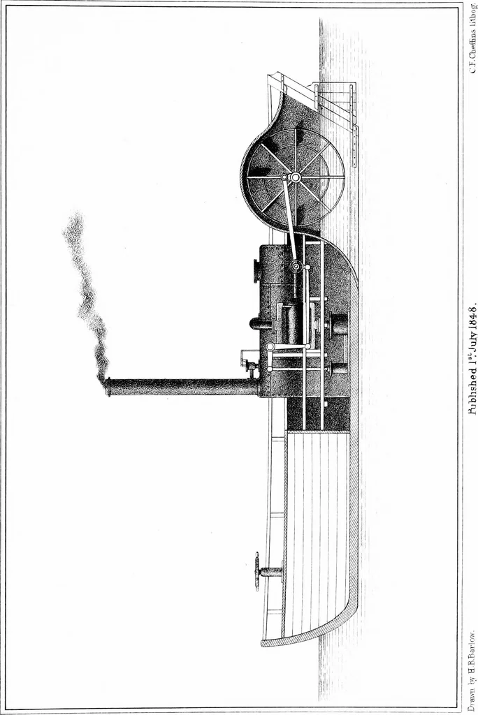 An illustration from A sketch of the origin and progress of steam navigation from authentic documents, 1848, leaf 90