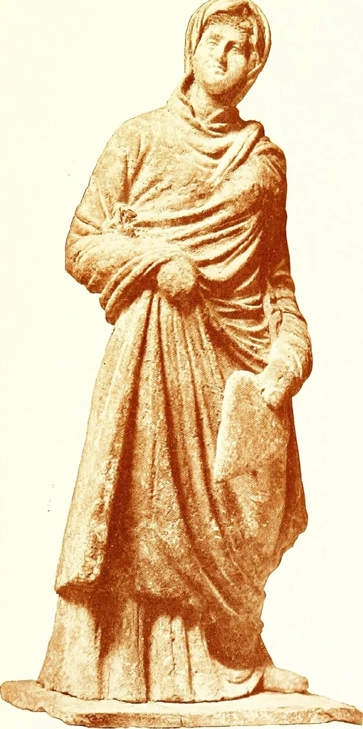 An illustration from Greek terracotta statuettes, 1899, leaf 145