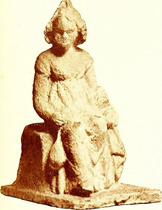 An illustration from Greek terracotta statuettes, 1899, leaf 153