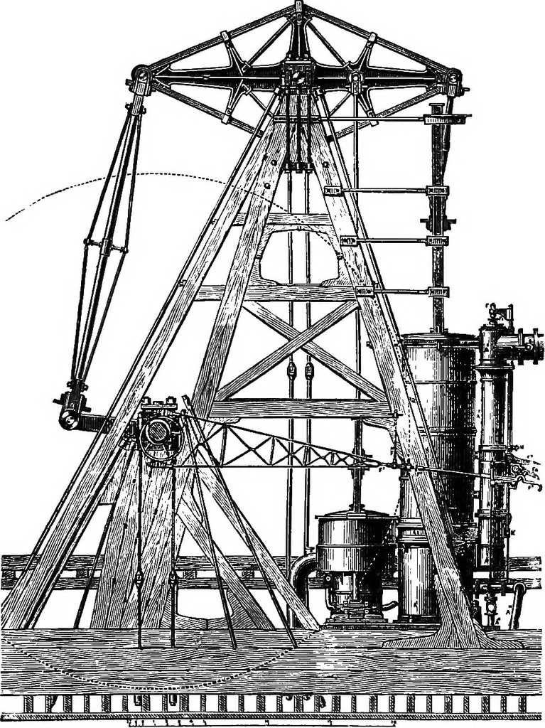 An illustration from A history of the growth of the steam-engine, 1878, leaf 405
