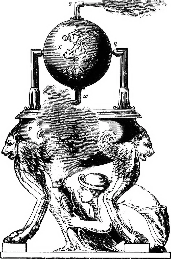 An illustration from A history of the growth of the steam-engine, 1878, leaf 7