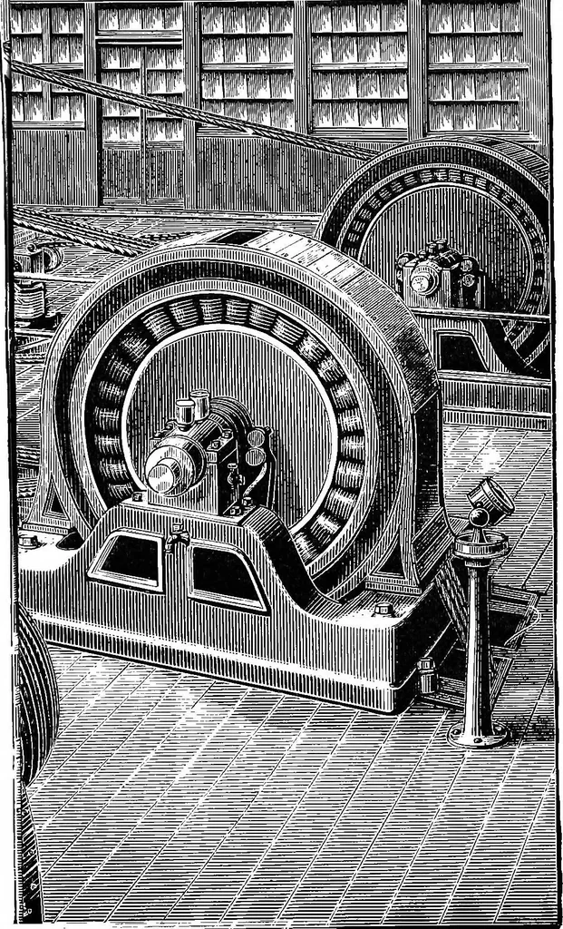 An illustration from Electricity in modern life, 1890, leaf 12