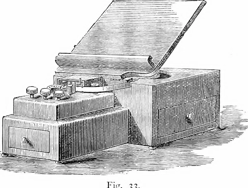 An illustration from Electricity in modern life, 1890, leaf 133