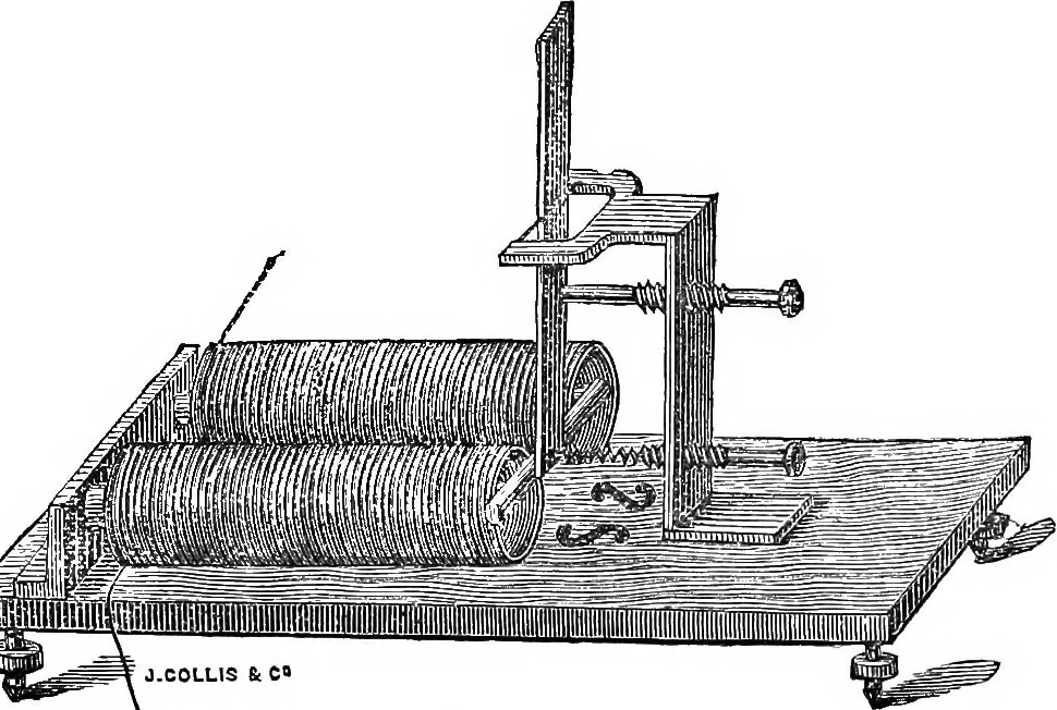 An illustration from Electricity in modern life, 1890, leaf 168