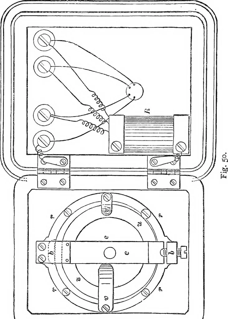 An illustration from Electricity in modern life, 1890, leaf 175