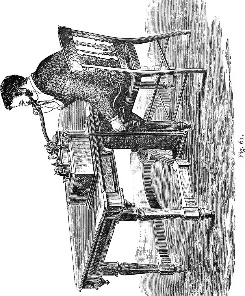 An illustration from Electricity in modern life, 1890, leaf 195