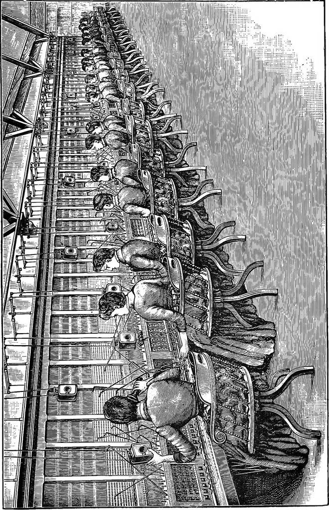 An illustration from Electricity in modern life, 1890, leaf 206