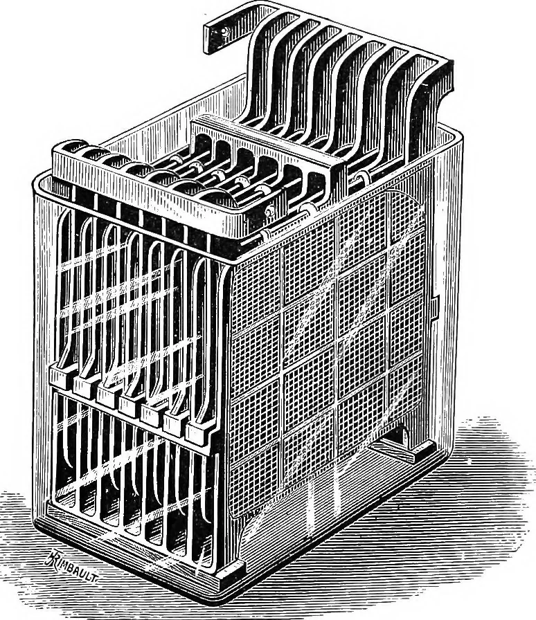 An illustration from Electricity in modern life, 1890, leaf 213