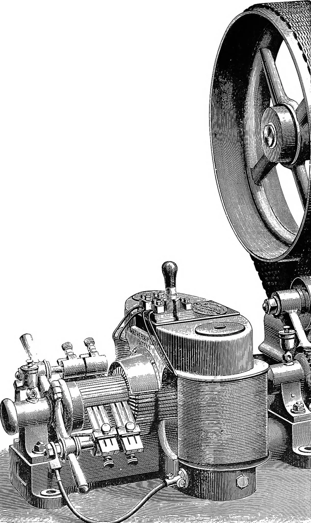 An illustration from Electricity in modern life, 1890, leaf 231