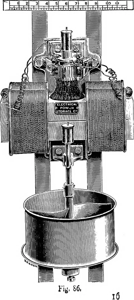 An illustration from Electricity in modern life, 1890, leaf 262
