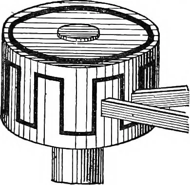 An illustration from Electricity in modern life, 1890, leaf 95
