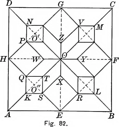 An illustration from A source book of problems for geometry, based upon industrial design and architectural ornament, 1912, leaf 105