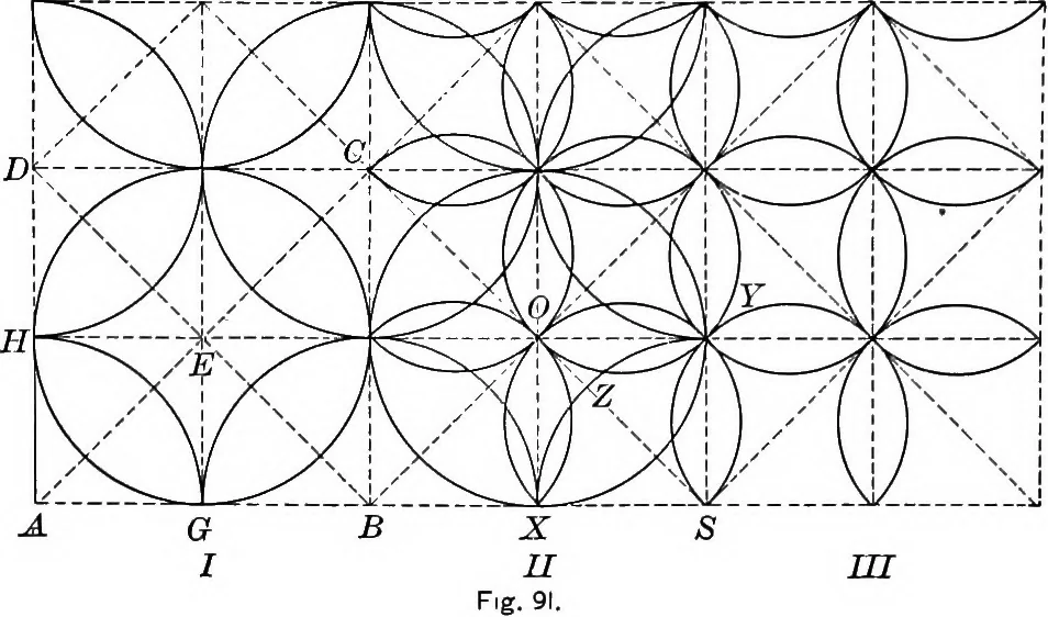 An illustration from A source book of problems for geometry, based upon industrial design and architectural ornament, 1912, leaf 114
