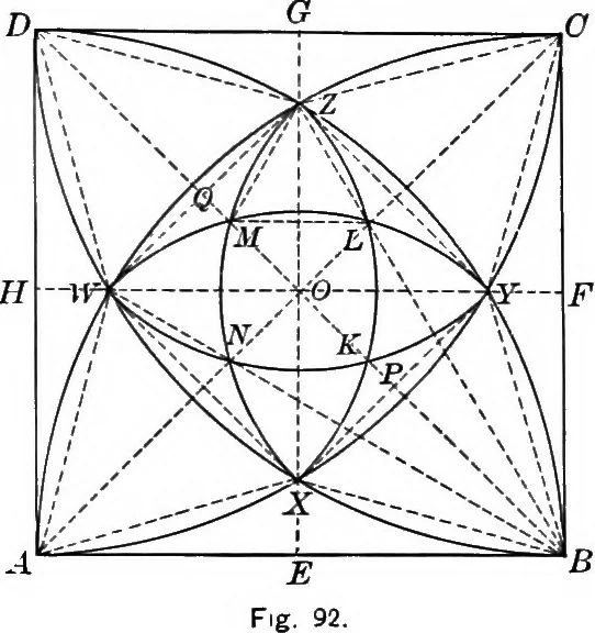 An illustration from A source book of problems for geometry, based upon industrial design and architectural ornament, 1912, leaf 115