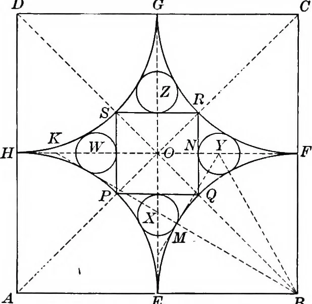 An illustration from A source book of problems for geometry, based upon industrial design and architectural ornament, 1912, leaf 119