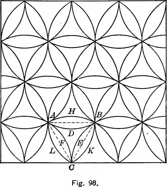 An illustration from A source book of problems for geometry, based upon industrial design and architectural ornament, 1912, leaf 123