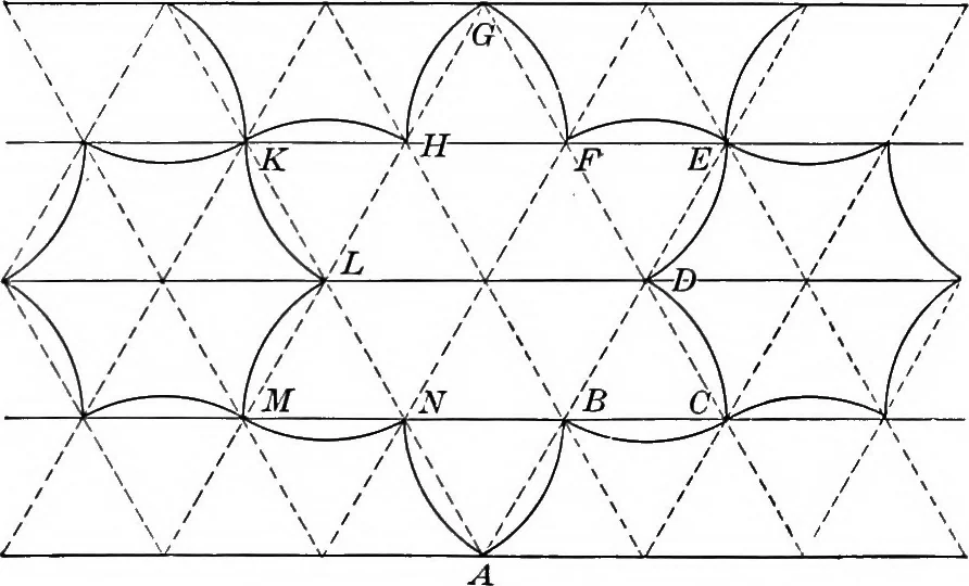 An illustration from A source book of problems for geometry, based upon industrial design and architectural ornament, 1912, leaf 125