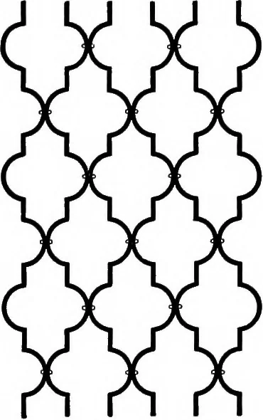 An illustration from A source book of problems for geometry, based upon industrial design and architectural ornament, 1912, leaf 136