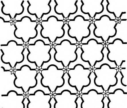 An illustration from A source book of problems for geometry, based upon industrial design and architectural ornament, 1912, leaf 136