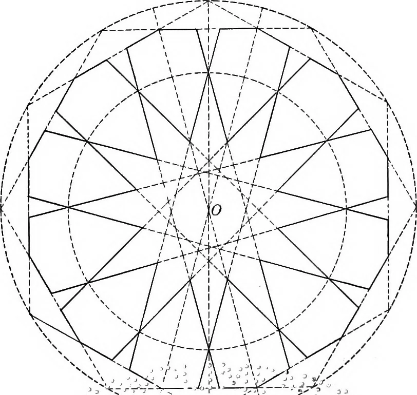 An illustration from A source book of problems for geometry, based upon industrial design and architectural ornament, 1912, leaf 162