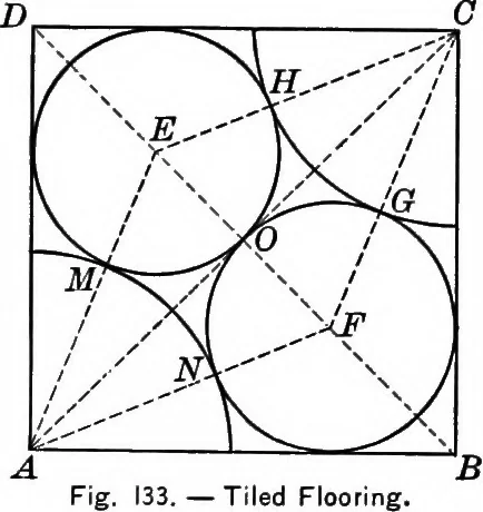 An illustration from A source book of problems for geometry, based upon industrial design and architectural ornament, 1912, leaf 167