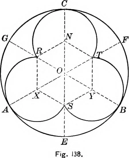 An illustration from A source book of problems for geometry, based upon industrial design and architectural ornament, 1912, leaf 173