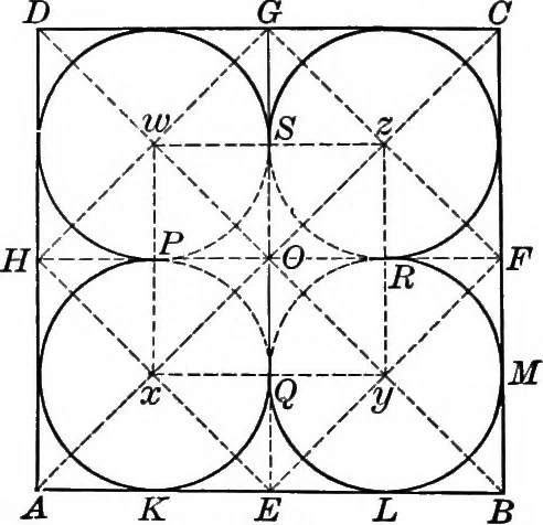 An illustration from A source book of problems for geometry, based upon industrial design and architectural ornament, 1912, leaf 177