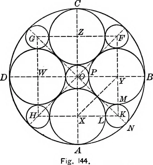 An illustration from A source book of problems for geometry, based upon industrial design and architectural ornament, 1912, leaf 180