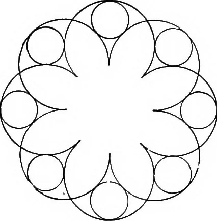 An illustration from A source book of problems for geometry, based upon industrial design and architectural ornament, 1912, leaf 180