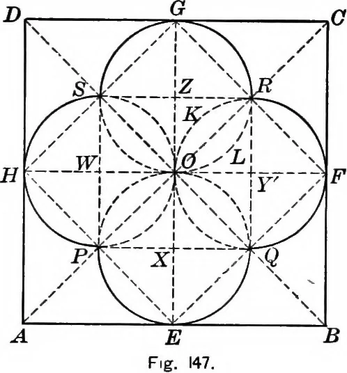 An illustration from A source book of problems for geometry, based upon industrial design and architectural ornament, 1912, leaf 183