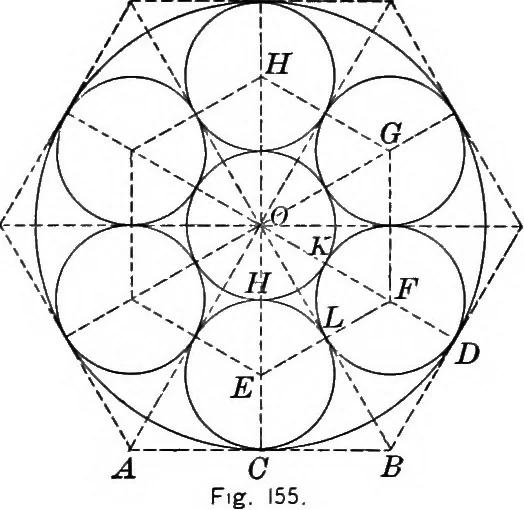An illustration from A source book of problems for geometry, based upon industrial design and architectural ornament, 1912, leaf 191