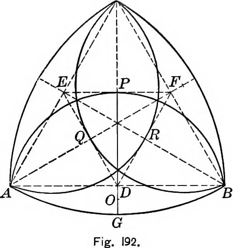 An illustration from A source book of problems for geometry, based upon industrial design and architectural ornament, 1912, leaf 228