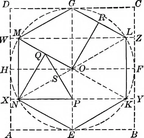 An illustration from A source book of problems for geometry, based upon industrial design and architectural ornament, 1912, leaf 23
