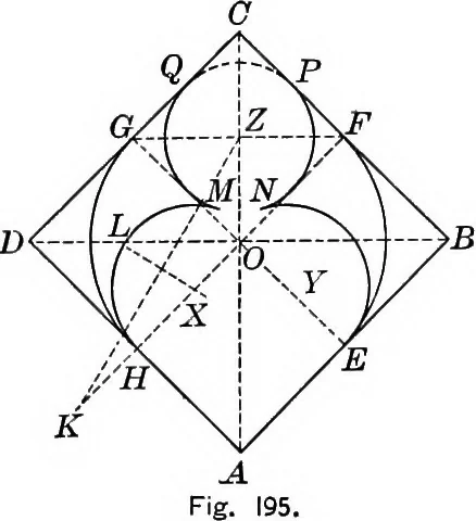 An illustration from A source book of problems for geometry, based upon industrial design and architectural ornament, 1912, leaf 230