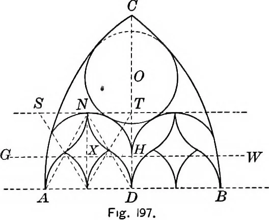 An illustration from A source book of problems for geometry, based upon industrial design and architectural ornament, 1912, leaf 232