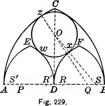 An illustration from A source book of problems for geometry, based upon industrial design and architectural ornament, 1912, leaf 265