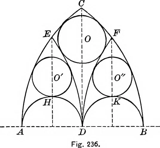 An illustration from A source book of problems for geometry, based upon industrial design and architectural ornament, 1912, leaf 278