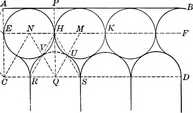 An illustration from A source book of problems for geometry, based upon industrial design and architectural ornament, 1912, leaf 308