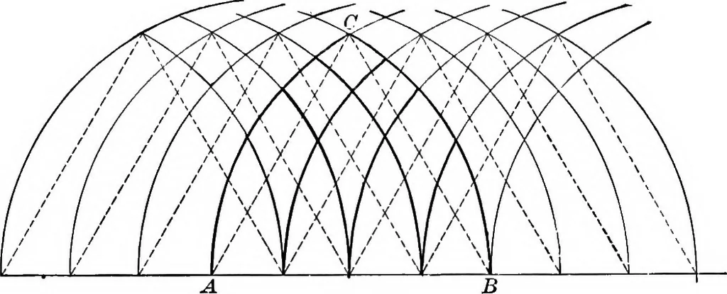 An illustration from A source book of problems for geometry, based upon industrial design and architectural ornament, 1912, leaf 319