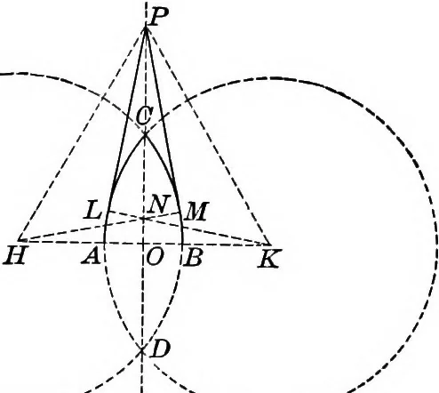 An illustration from A source book of problems for geometry, based upon industrial design and architectural ornament, 1912, leaf 322