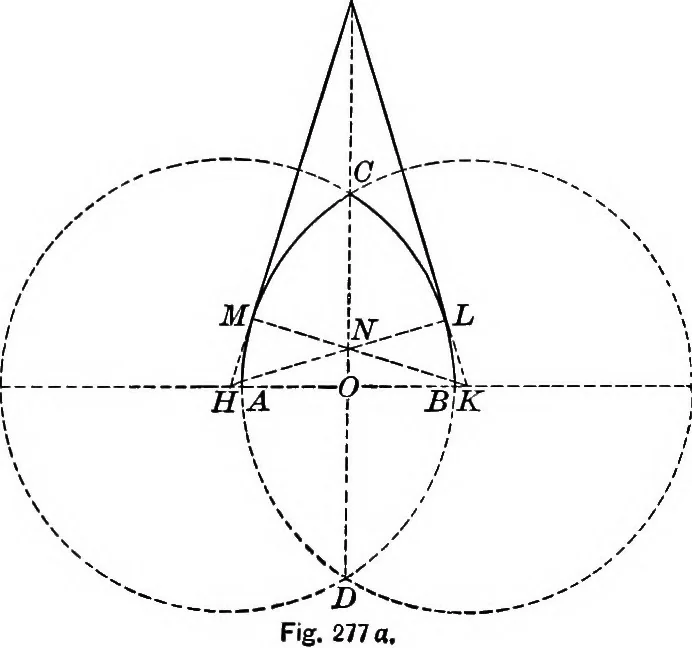 An illustration from A source book of problems for geometry, based upon industrial design and architectural ornament, 1912, leaf 322