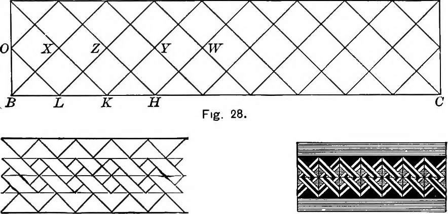 An illustration from A source book of problems for geometry, based upon industrial design and architectural ornament, 1912, leaf 38