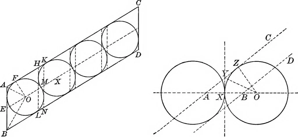 An illustration from A source book of problems for geometry, based upon industrial design and architectural ornament, 1912, leaf 40