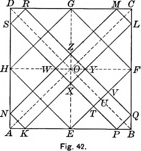 An illustration from A source book of problems for geometry, based upon industrial design and architectural ornament, 1912, leaf 51