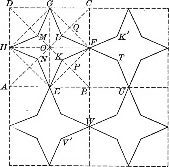 An illustration from A source book of problems for geometry, based upon industrial design and architectural ornament, 1912, leaf 73