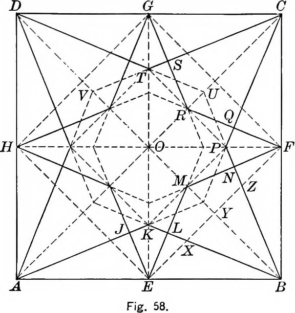 An illustration from A source book of problems for geometry, based upon industrial design and architectural ornament, 1912, leaf 74