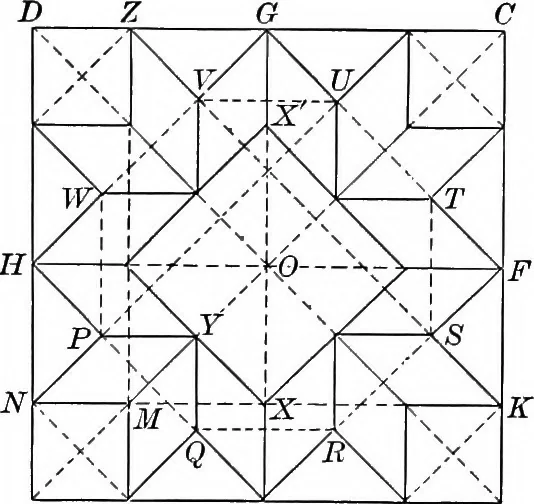 An illustration from A source book of problems for geometry, based upon industrial design and architectural ornament, 1912, leaf 90