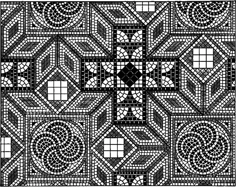 An illustration from A source book of problems for geometry, based upon industrial design and architectural ornament, 1912, leaf 99
