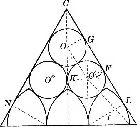 An illustration from Plane geometry, with problems and applications, 1910, leaf 261