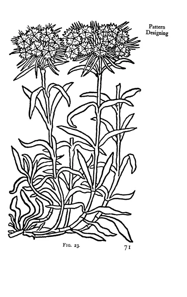 An illustration from Embroidery and tapestry weaving; a practical textbook of design and workmanship, 1906, leaf 74